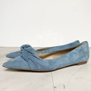 Sam Edelman Wheaton Blue Suede Pointy Toe Flat 7 1/2 M